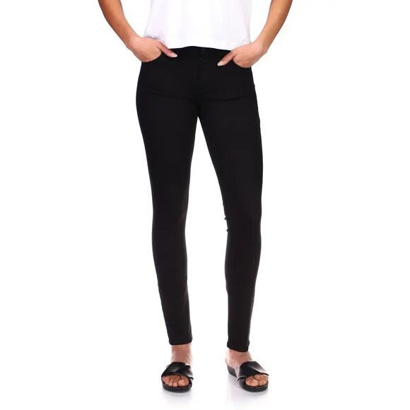 DL1961 Florence Women's Sz 25 Mid Rise Instasculpt Skinny Denim Jeans Black Hail - Picture 1 of 9